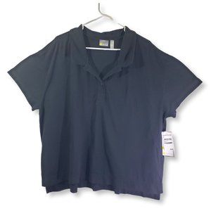 New Zella Nordstrom Size 2XL Black Polo Athletic Top